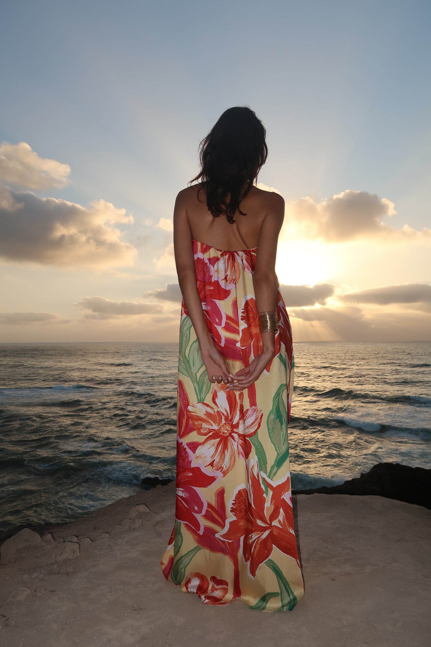 Robe bustier satinée - FLORA