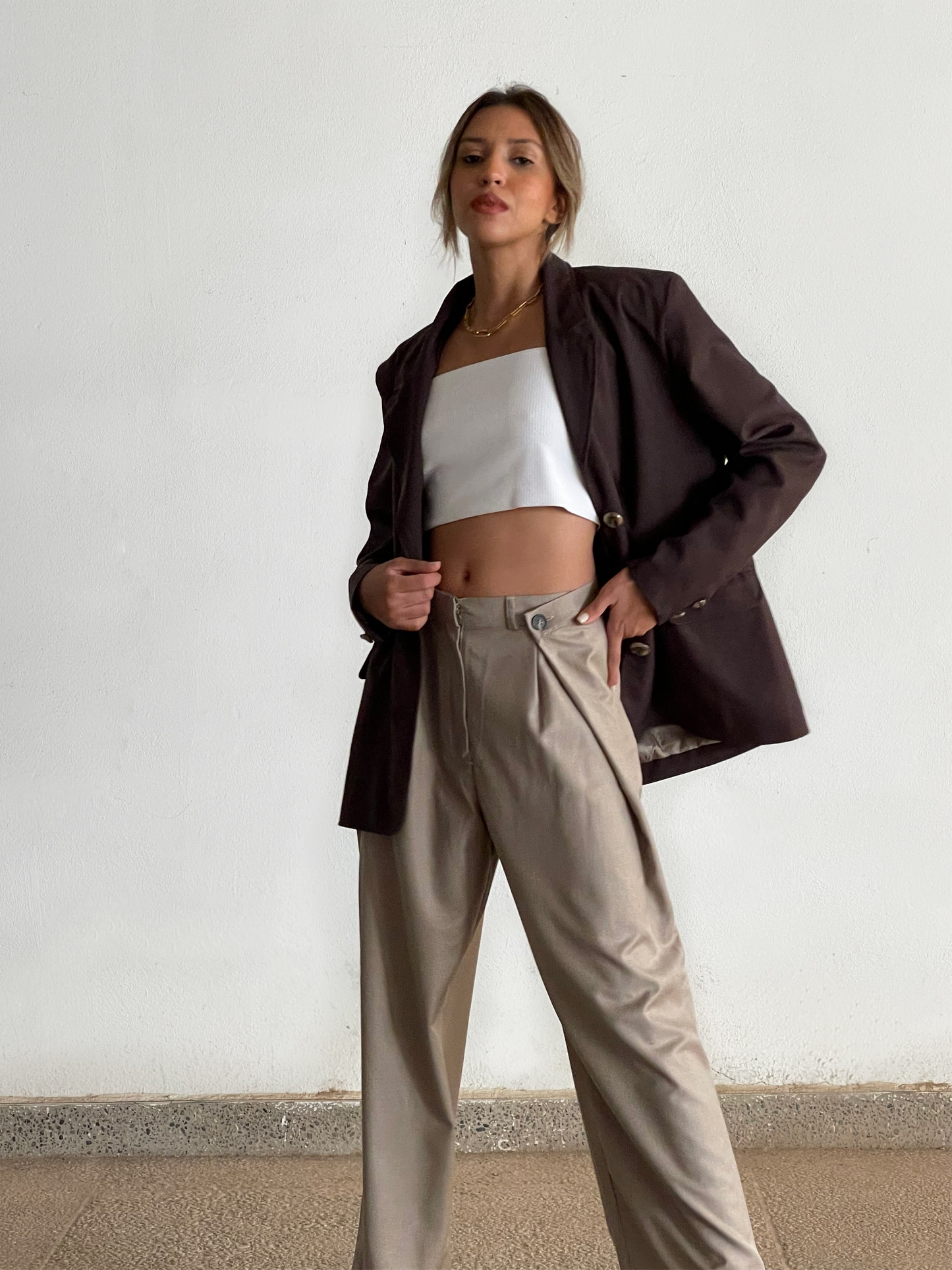 Pantalon ajustable - Beige