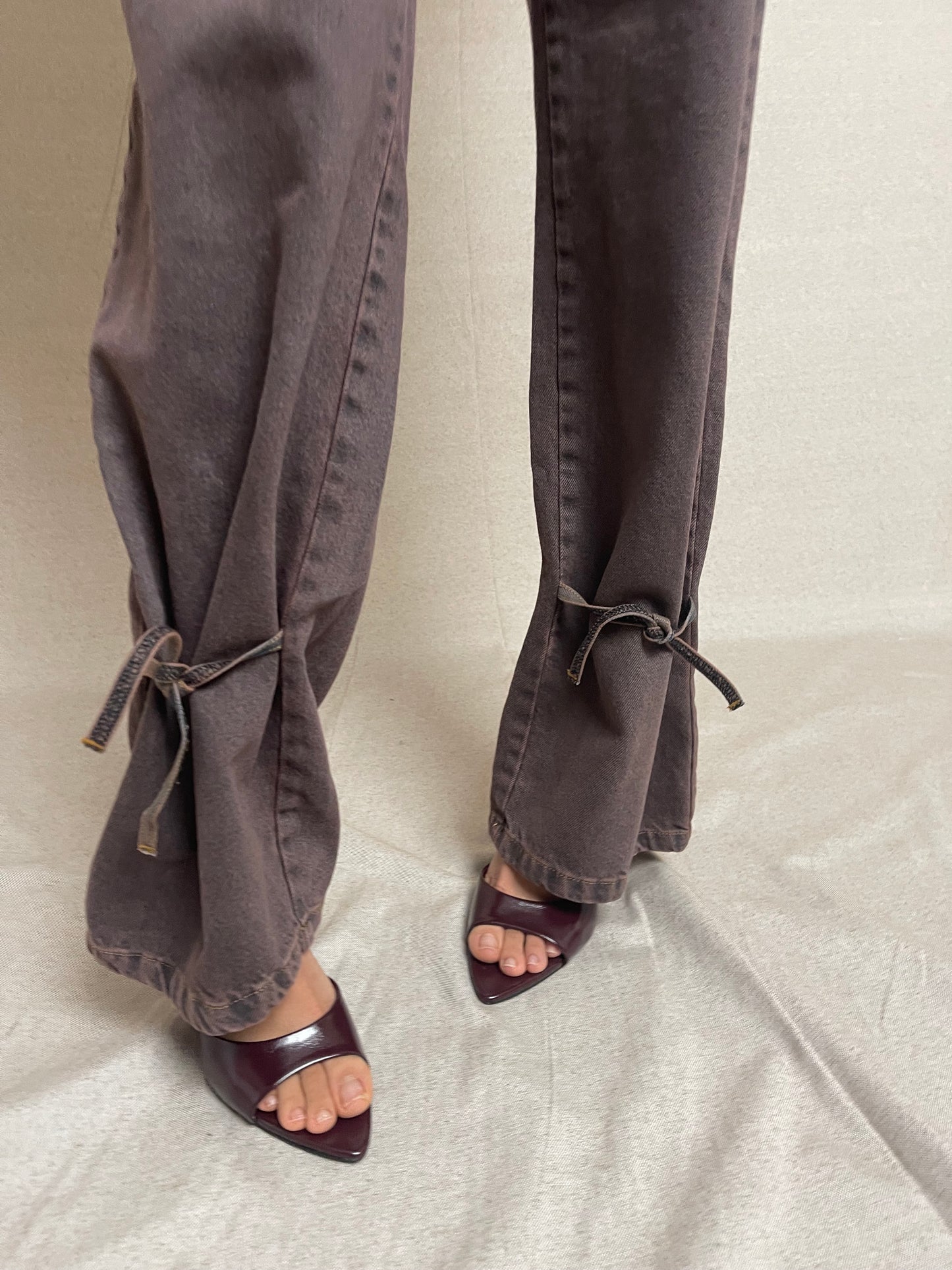 JEAN - PANTALON DENIM MARRON HOT COCO