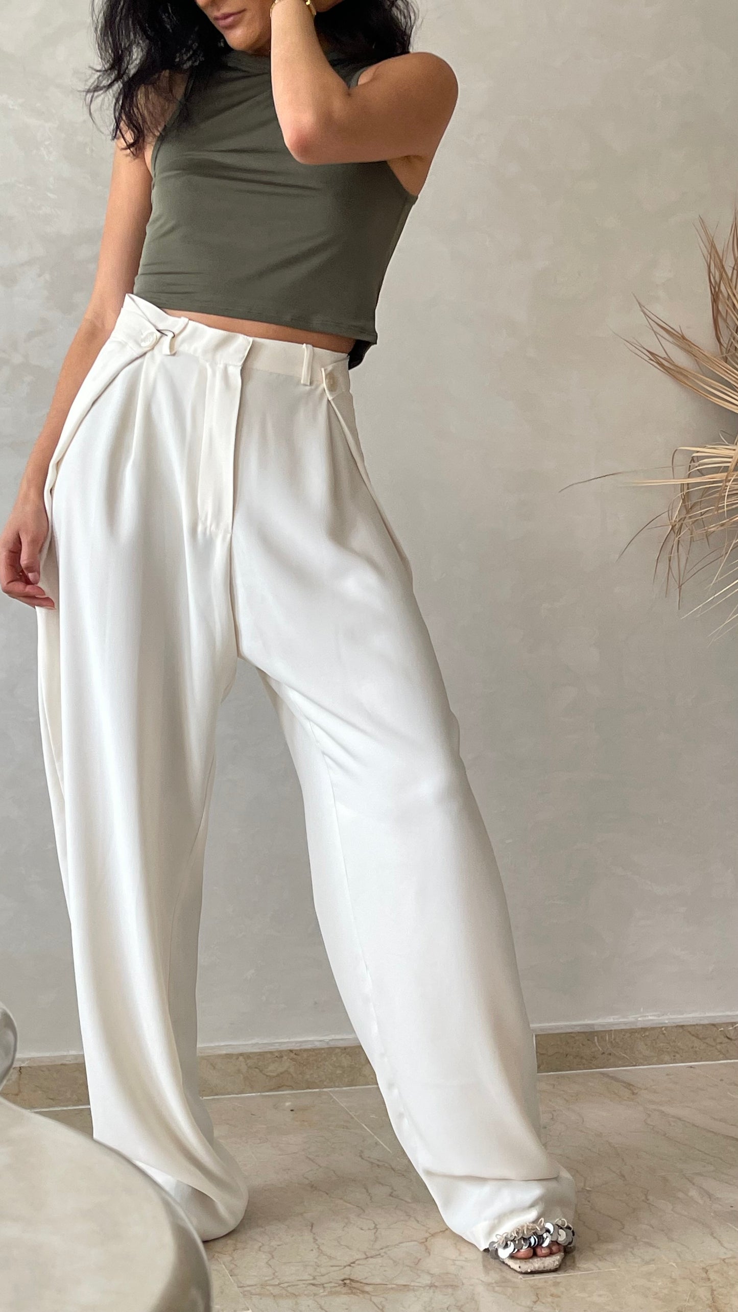 Pantalon ajustable - Blanc