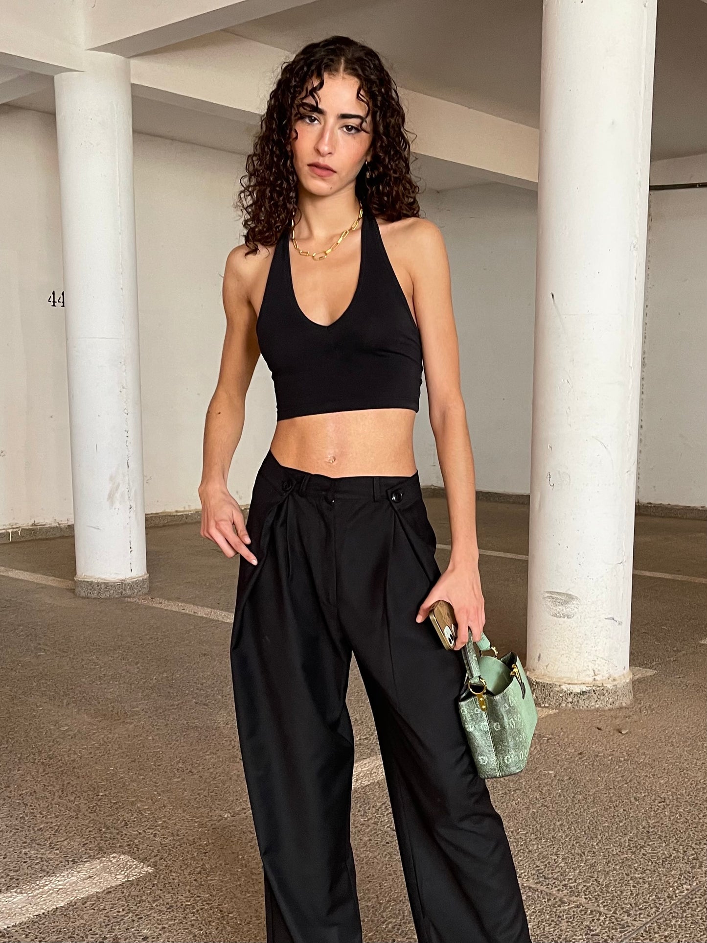 Pantalon ajustable noir