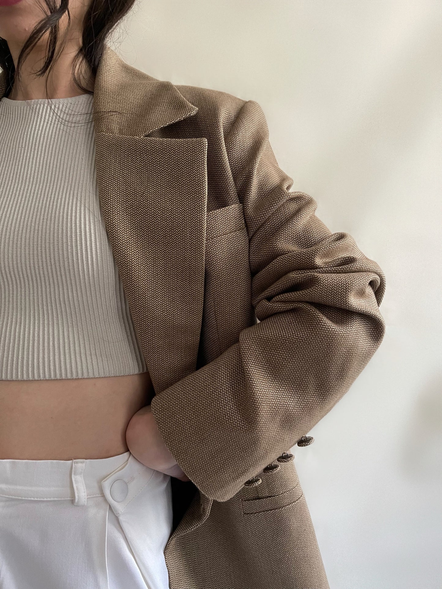 BLAZER OVERSIZE EN 100% LAINE - "CHEVRON"