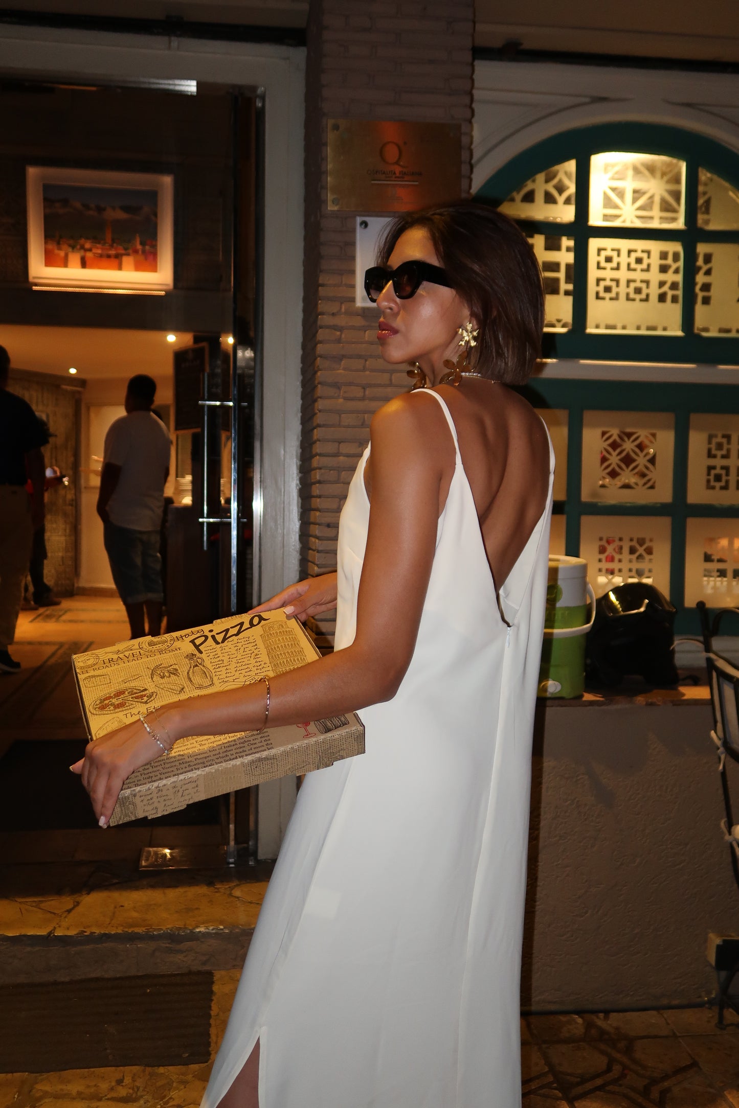 ROBE DOS NU EN SOIE BLANCHE - "CRUISE"