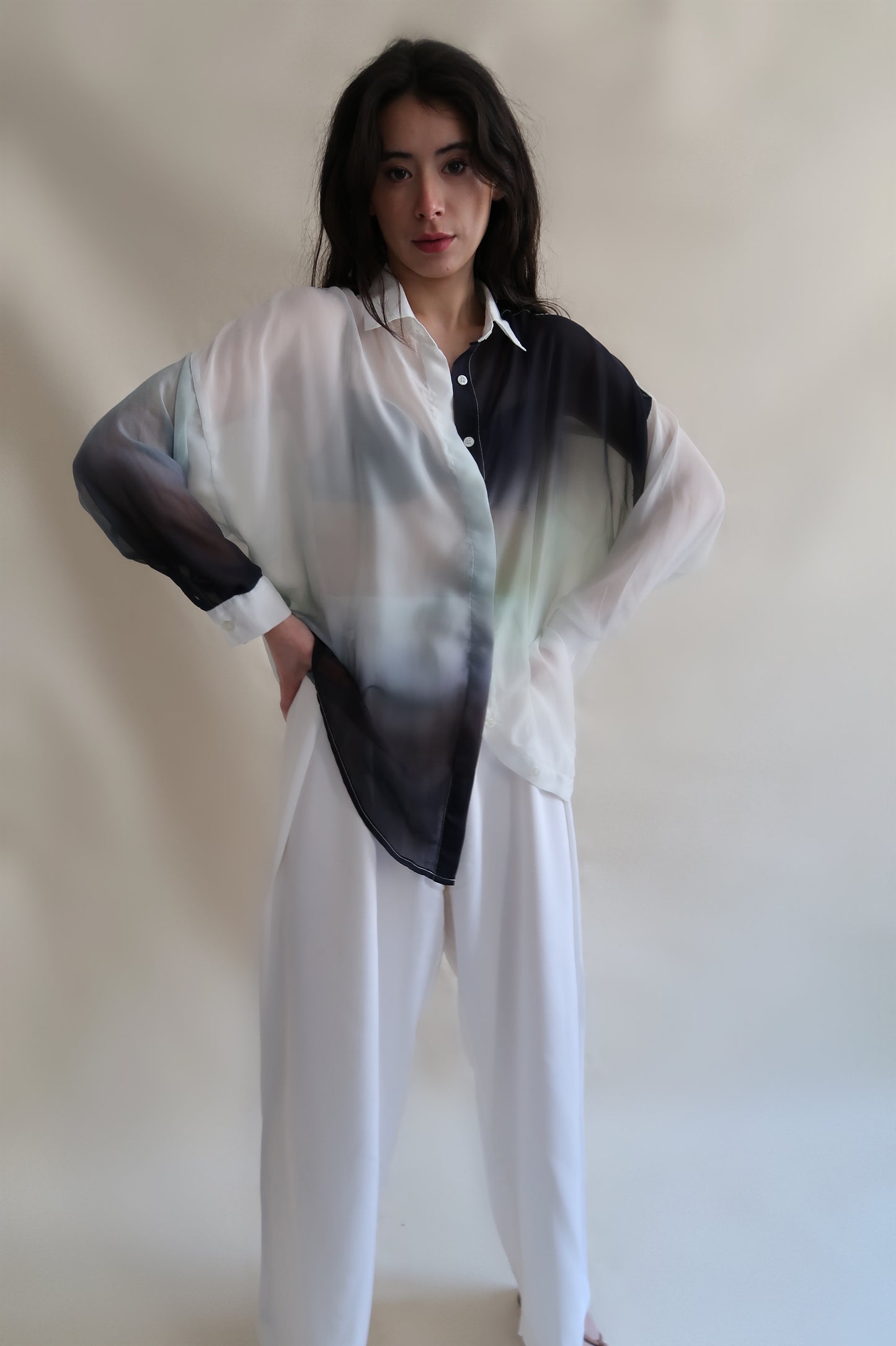 CHEMISE IMPRIMEE UNIQUE - "BY THE SEA"