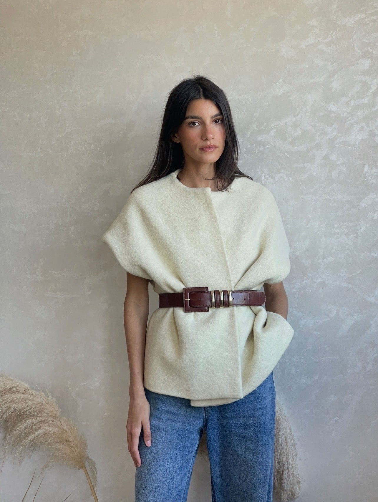 GILET EN LAINE - "ÉCRU"