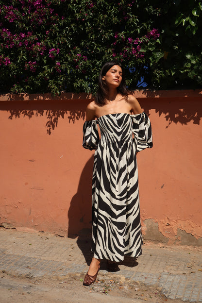 Robe en lin manches détachables- GAIA