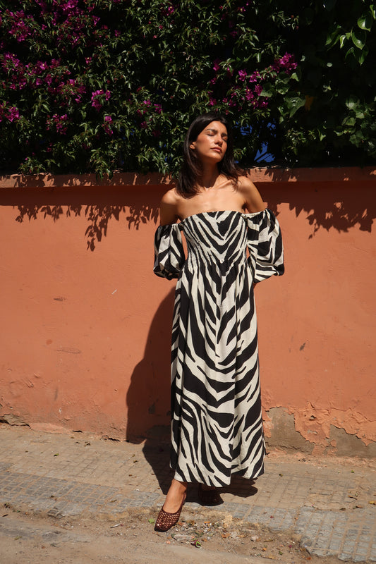 Robe en lin manches détachables- GAIA
