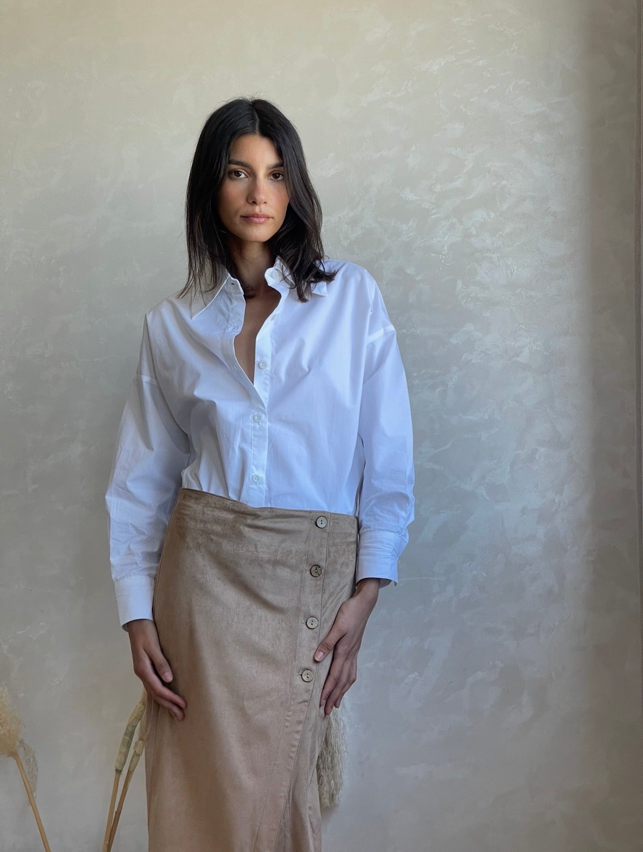 CHEMISE EN COTON - COL OVERSIZED