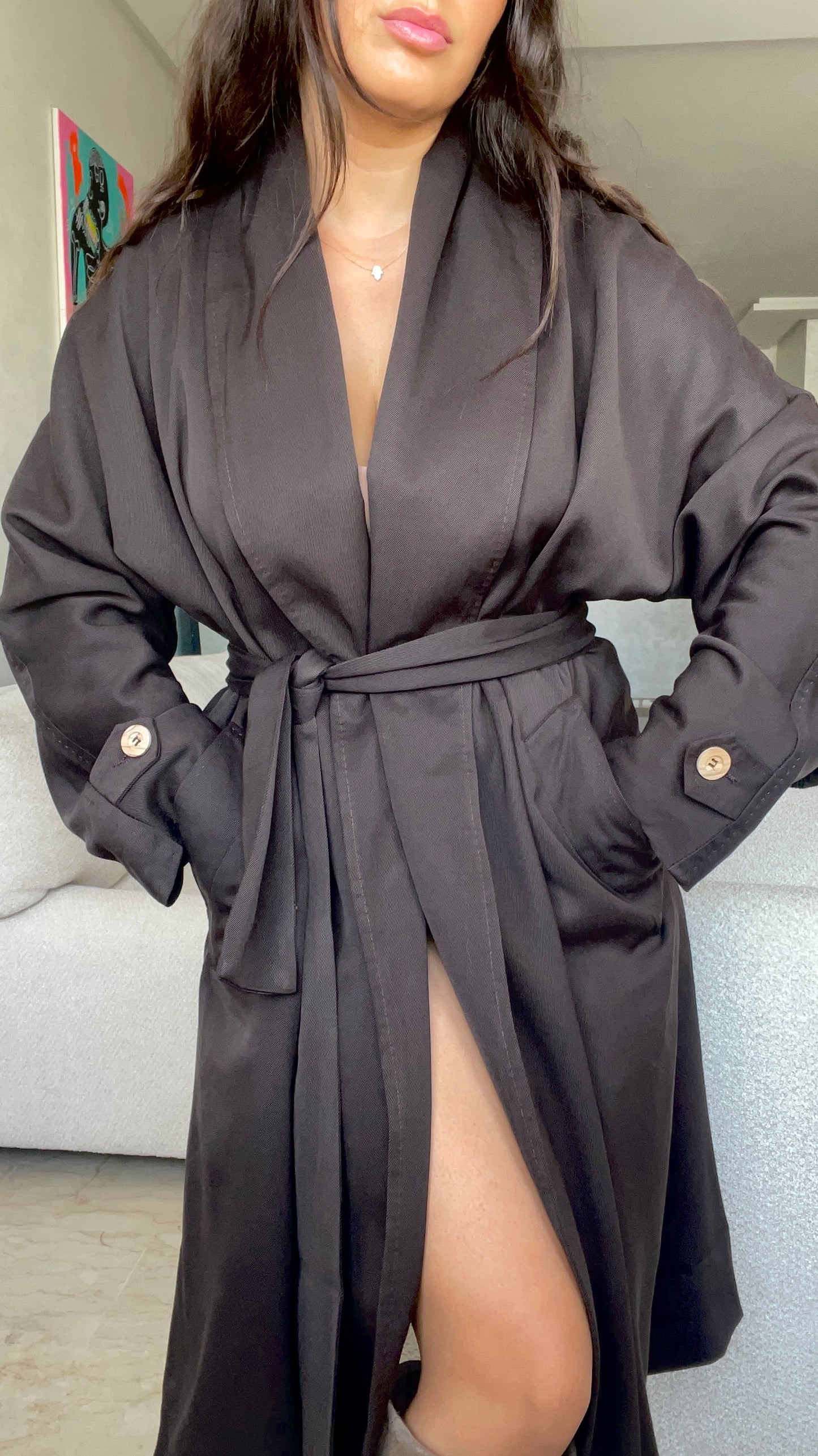 VESTE - TRENCH MARRON - "ALEX"