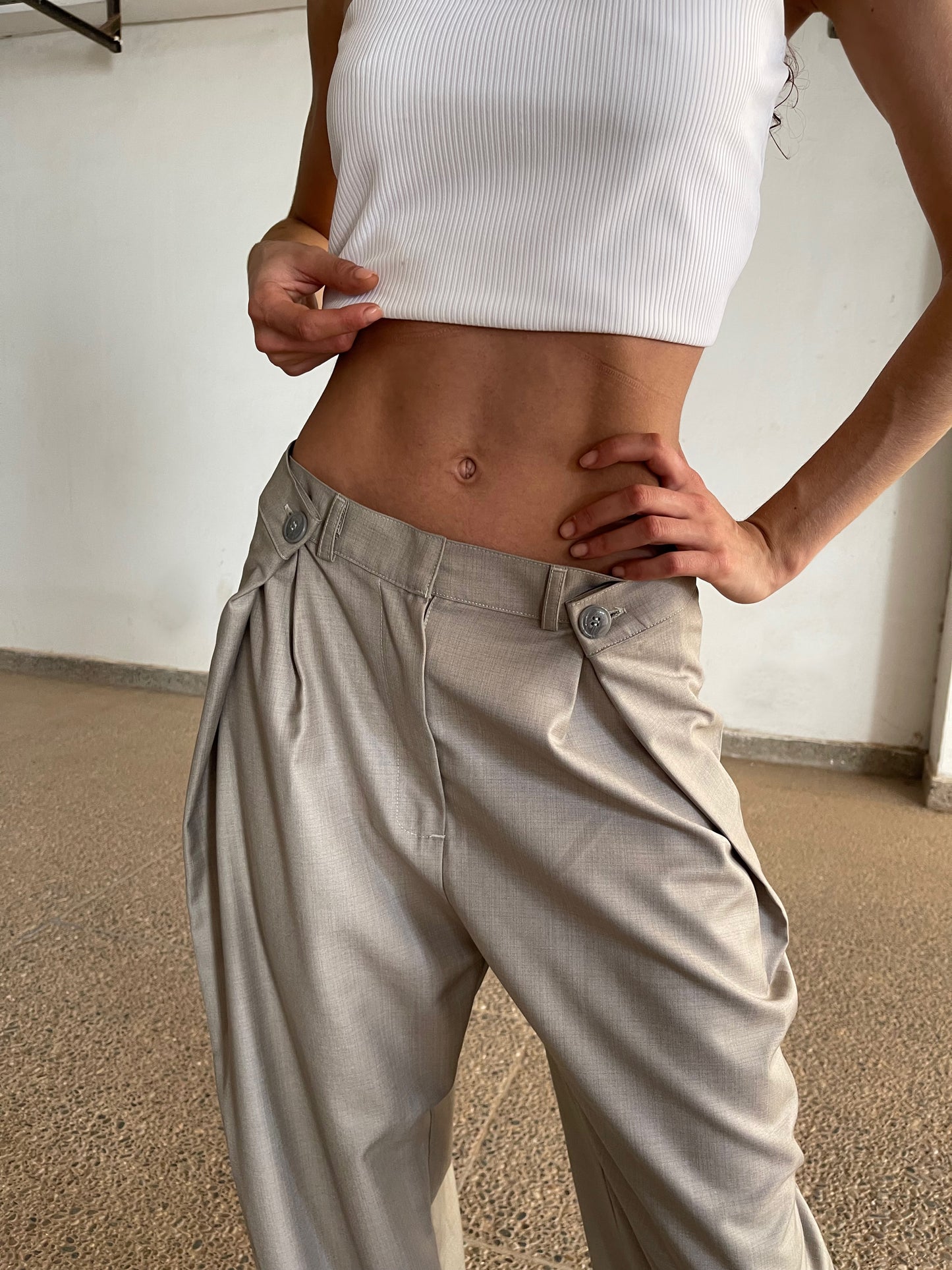 Pantalon ajustable - Beige