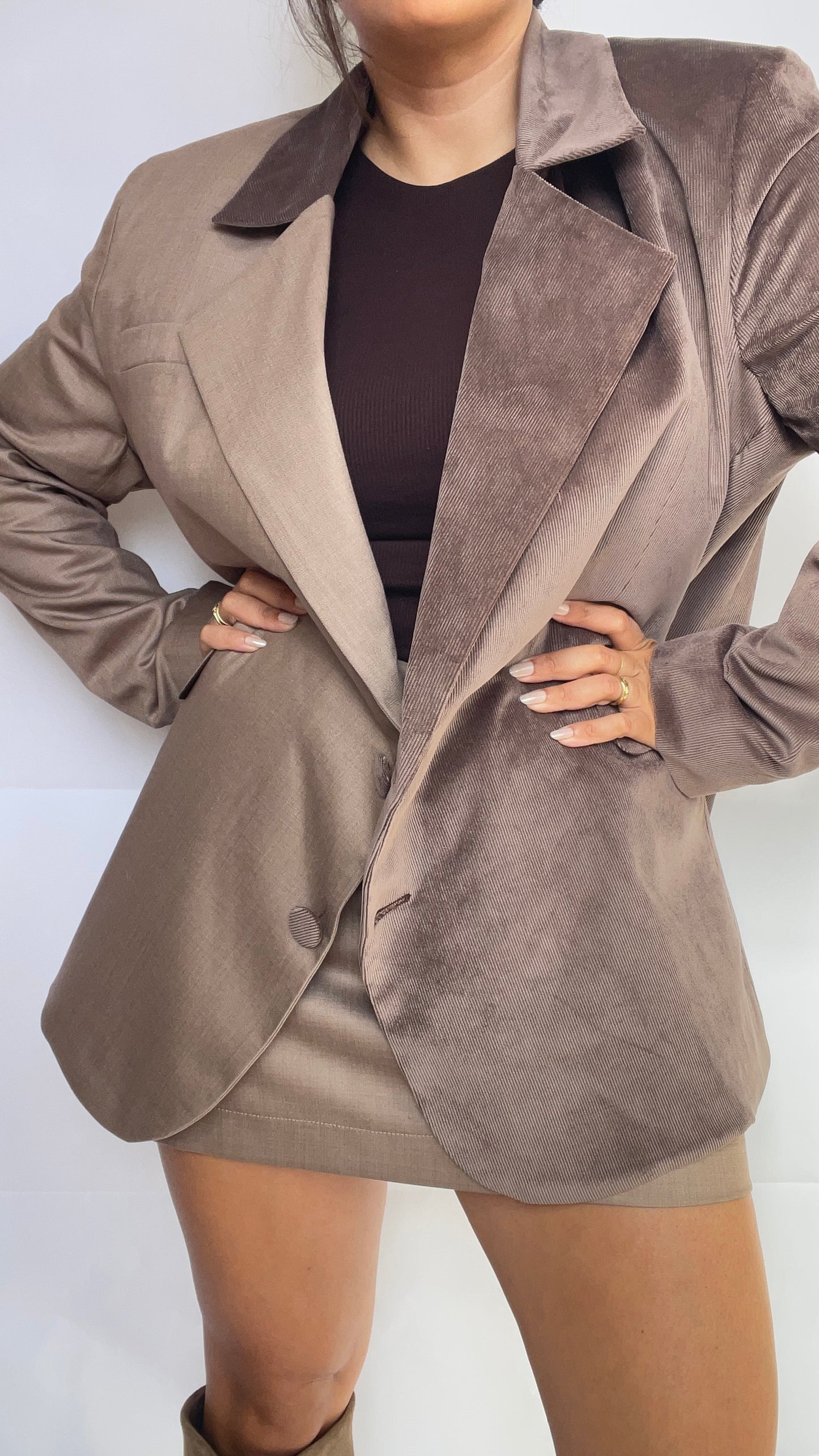 BLAZER OVERSIZE BI MATIÈRE - « EVEN HOTTER COCO »