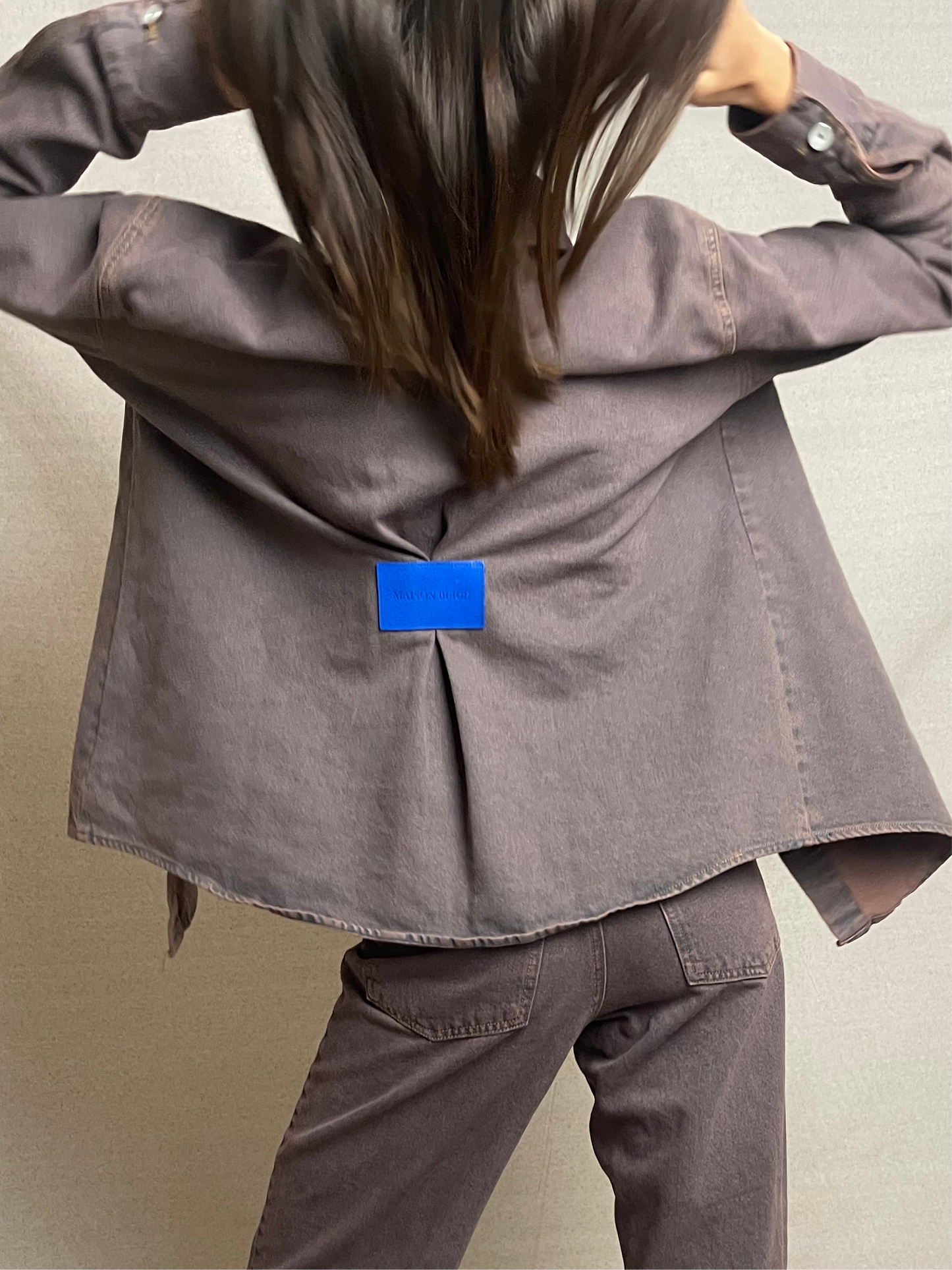 VESTE EN JEAN - MARRON HOT COCO