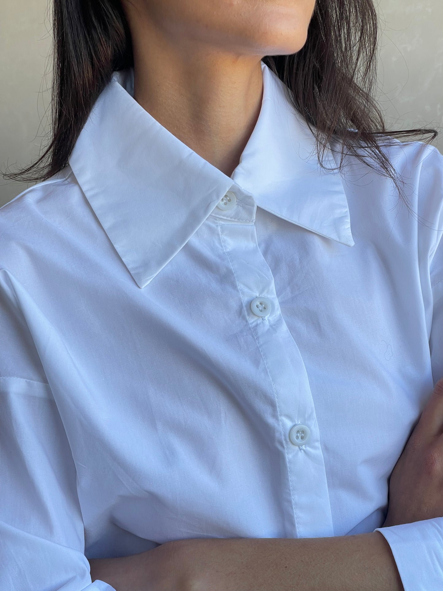 CHEMISE EN COTON - COL OVERSIZED