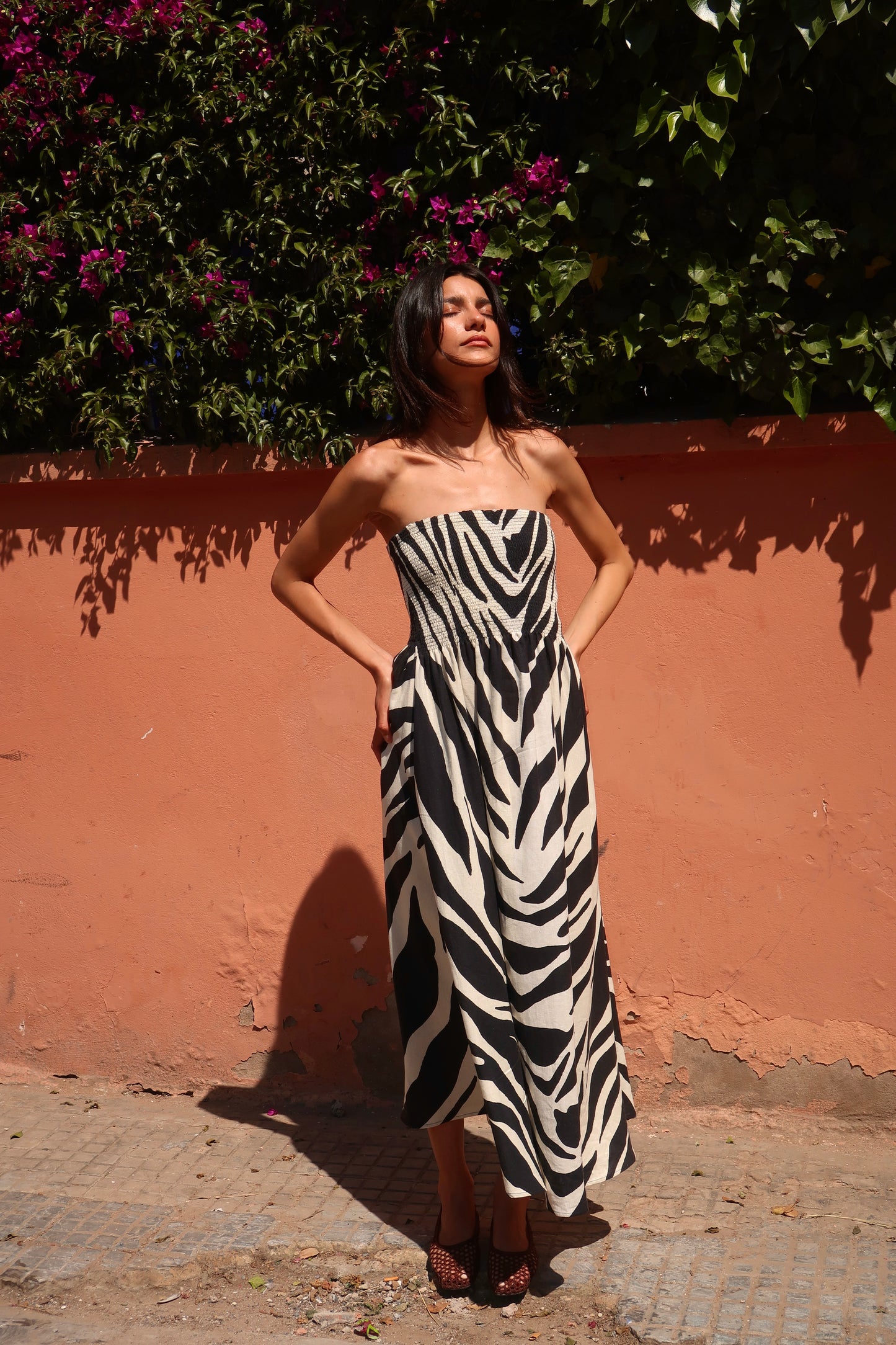 Robe en lin manches détachables- GAIA