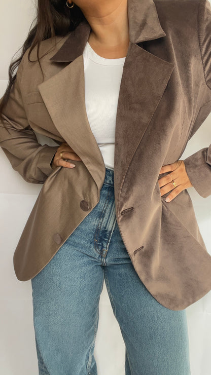 BLAZER OVERSIZE BI MATIÈRE - « EVEN HOTTER COCO »