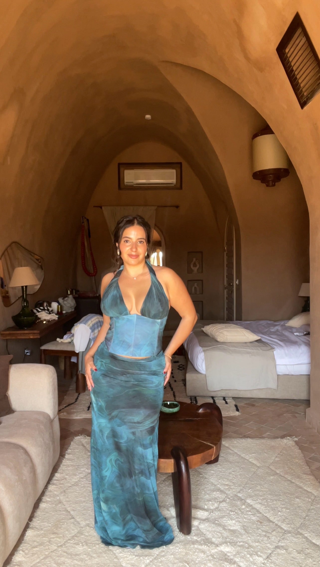 Corset fait main - Vesper Blue