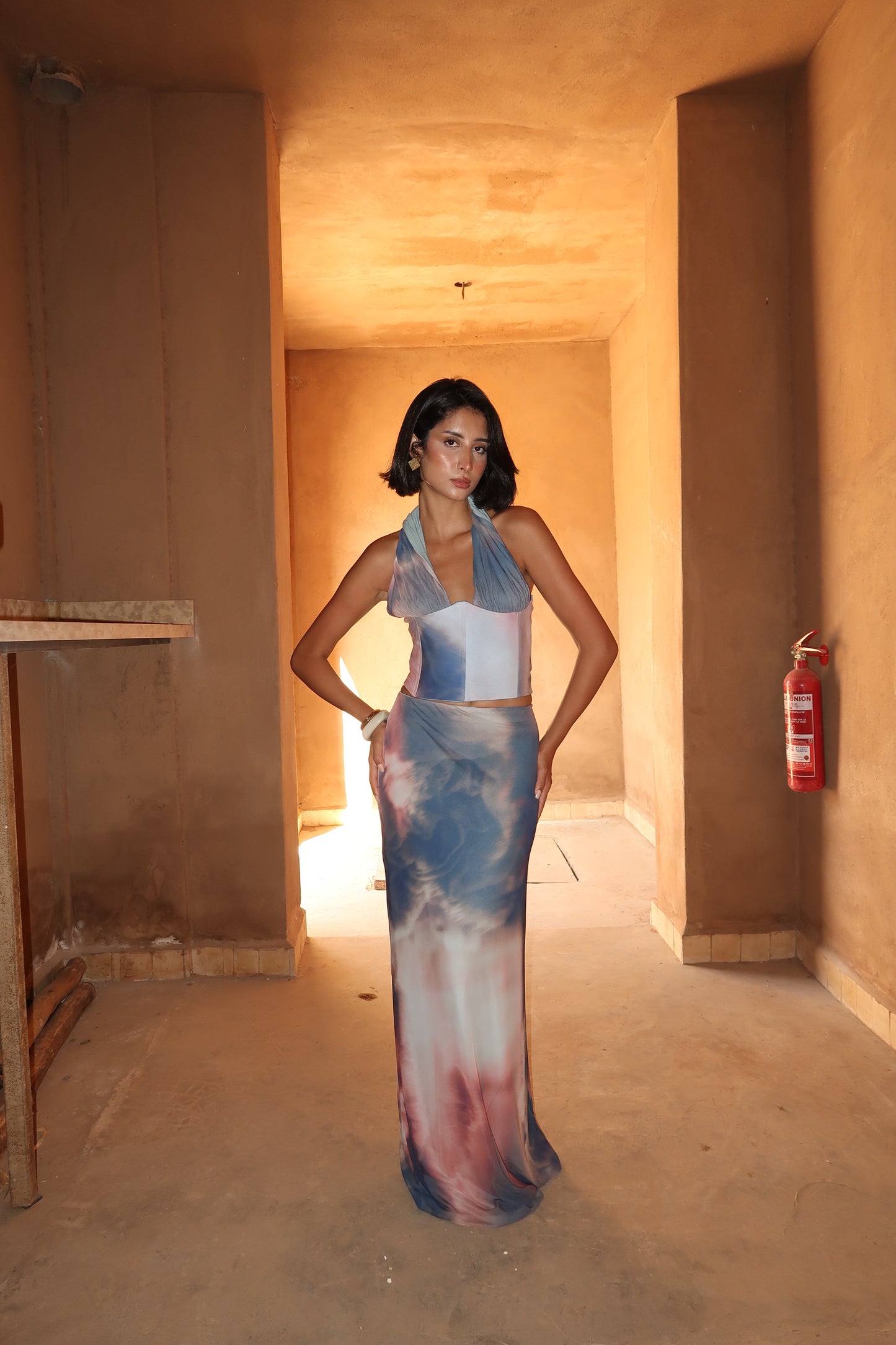 Corset fait main - Alba Blue