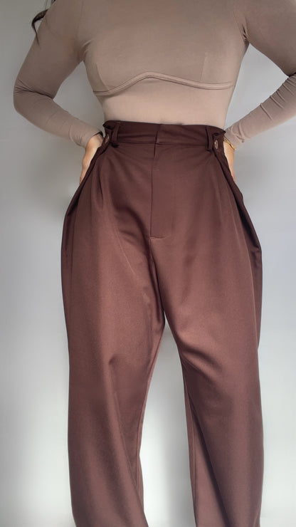 Pantalon ajustable - Marron Chocolat