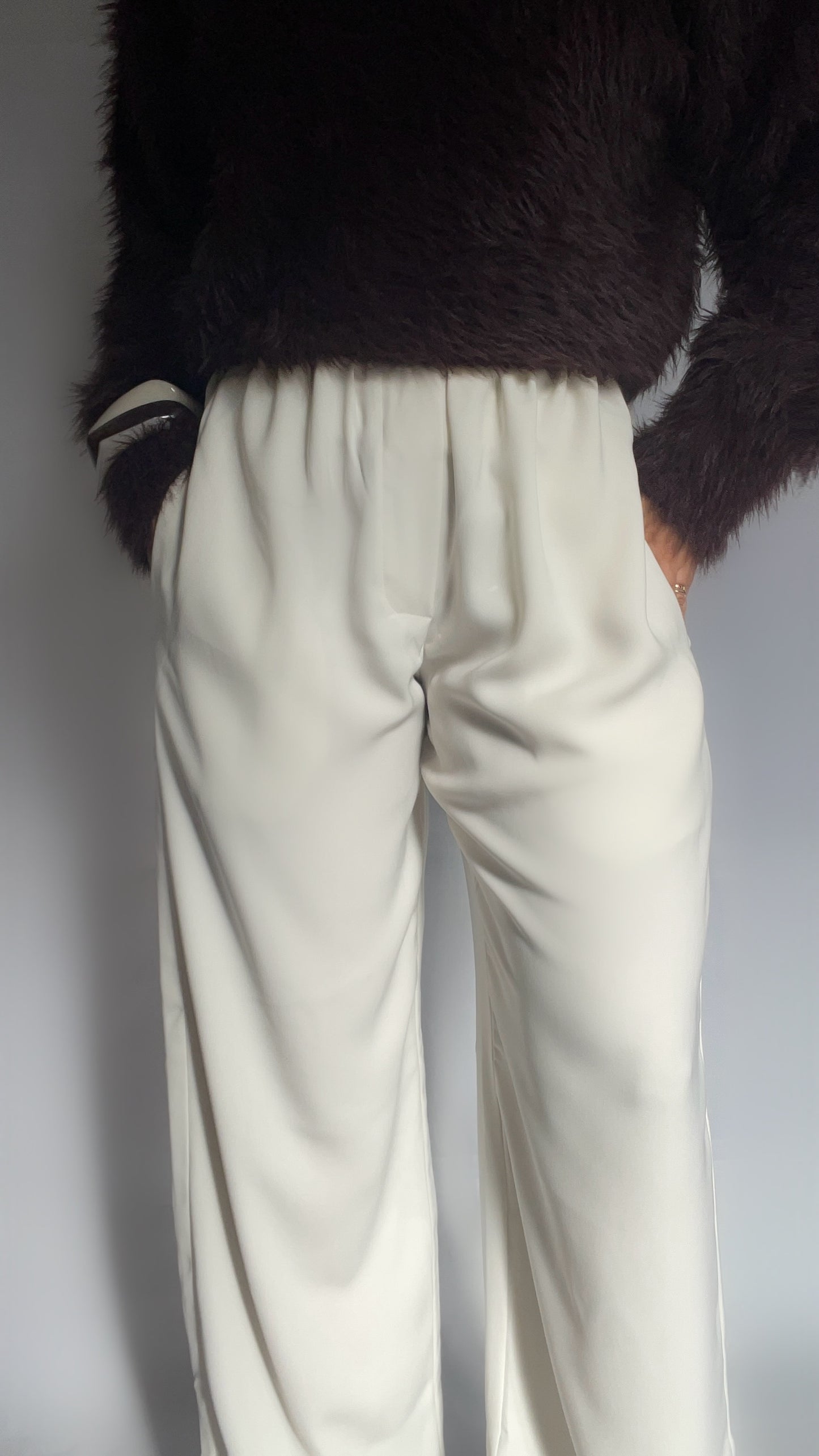 PANTALON À CEINTURE INVISIBLE BLANC - « LAYLOW »