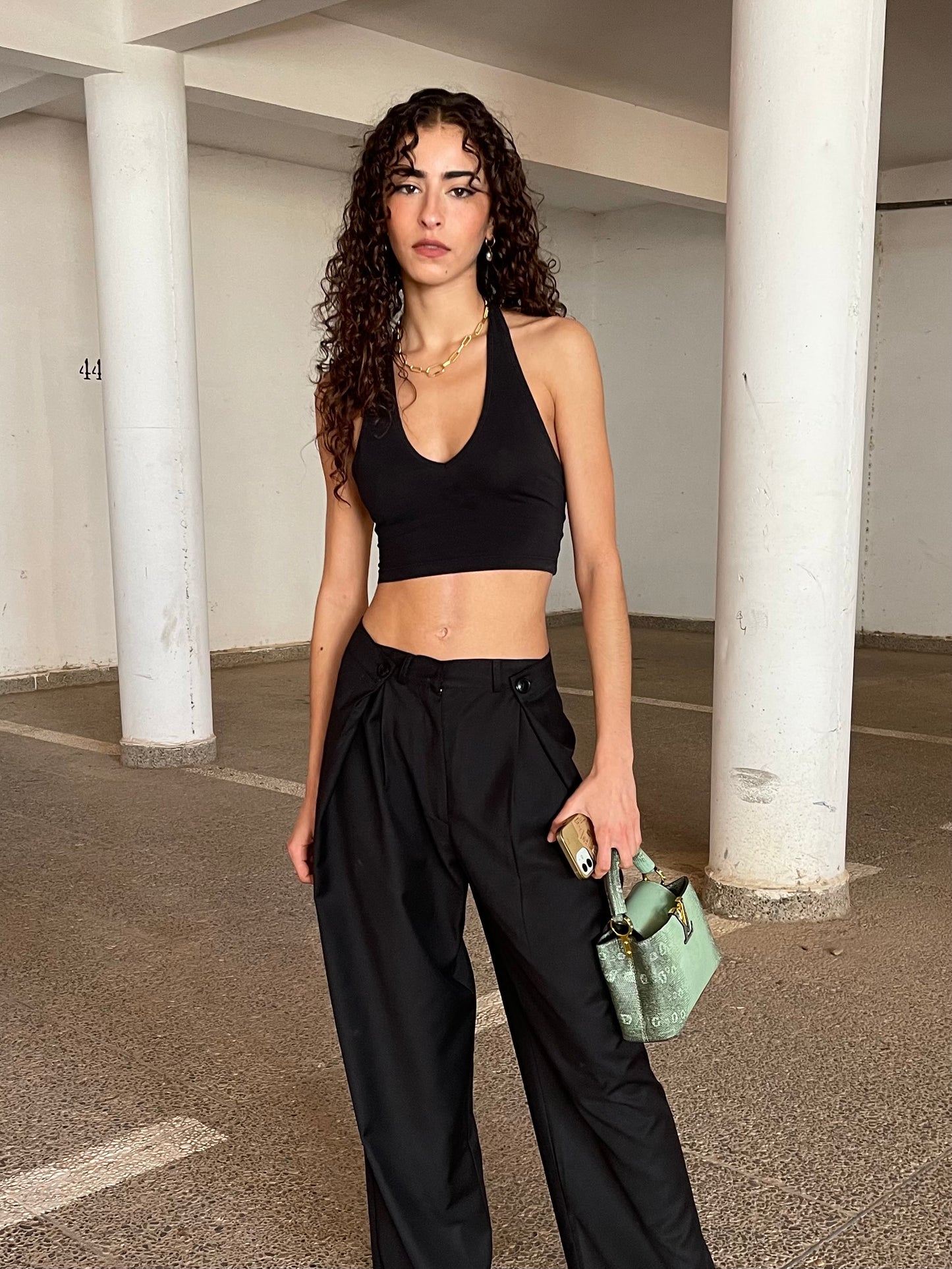 Pantalon ajustable noir