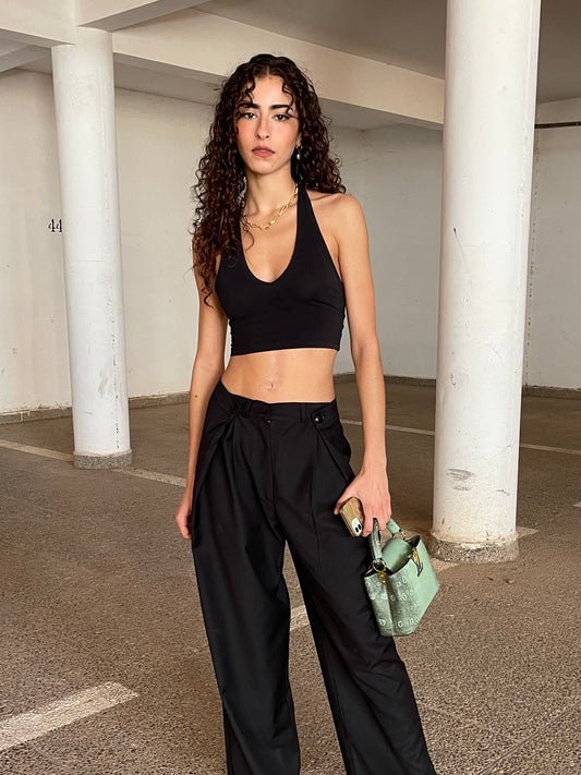 Pantalon ajustable noir