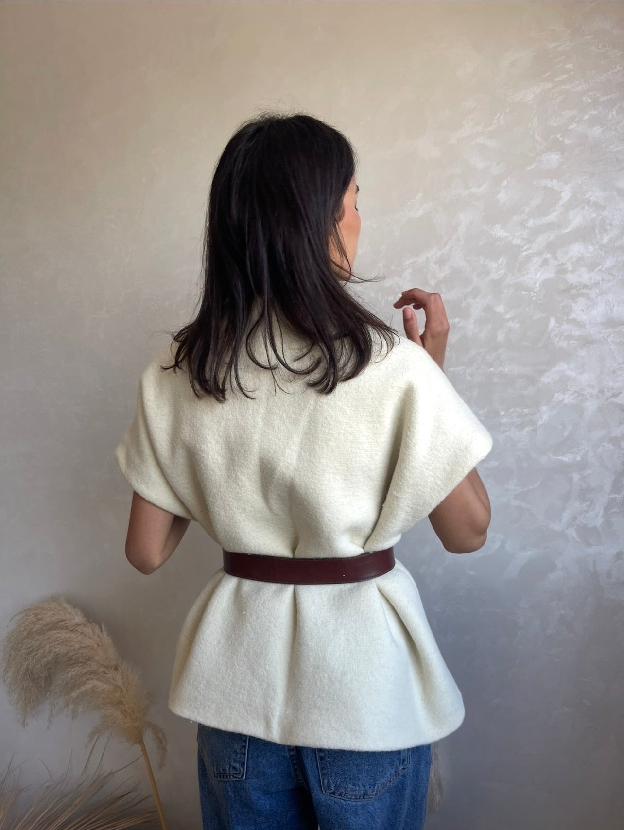 GILET EN LAINE - "ÉCRU"