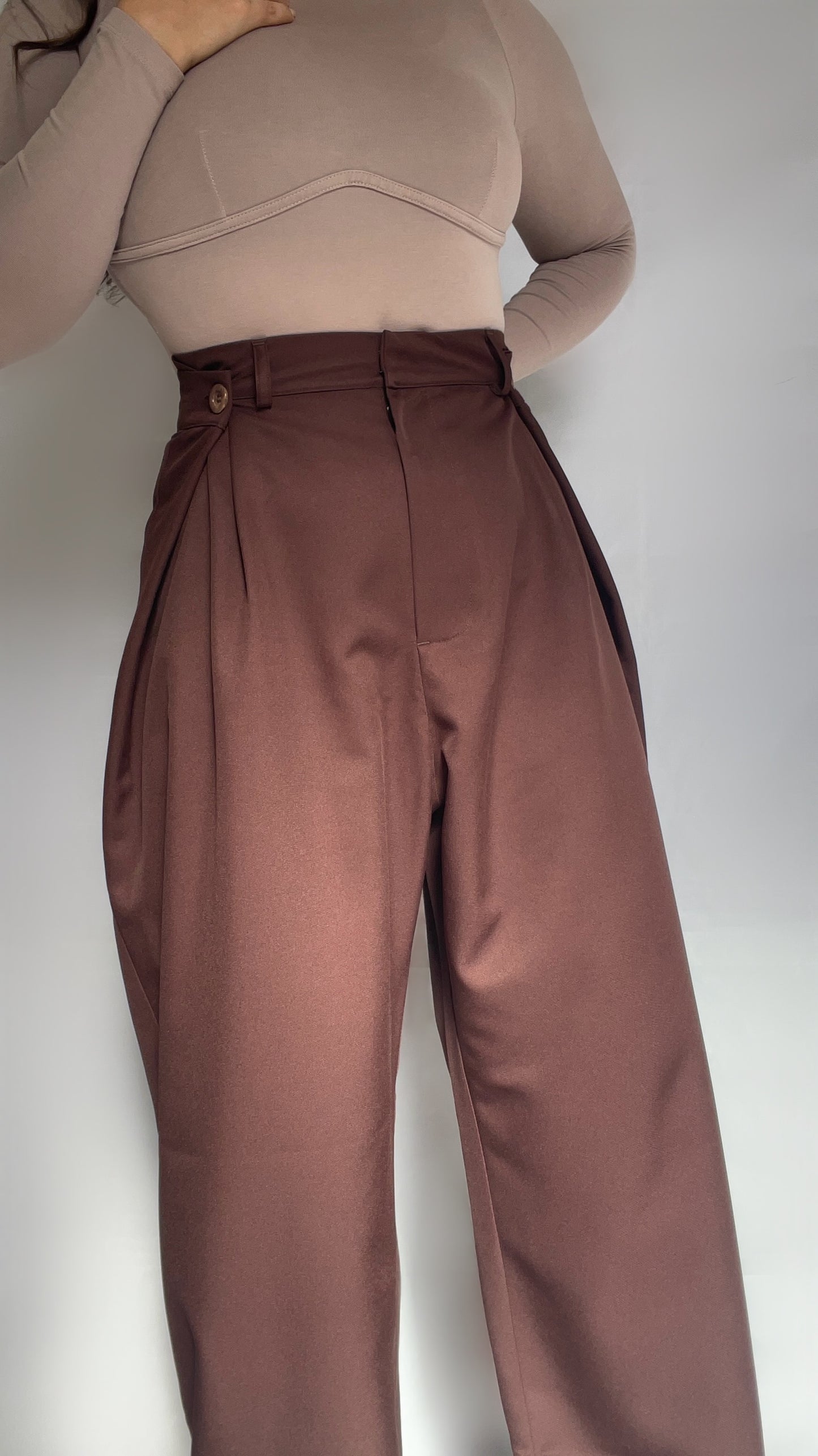 Pantalon ajustable - Marron Chocolat