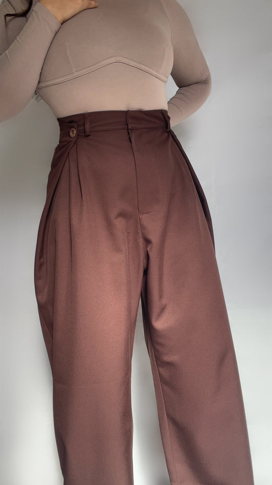 Pantalon ajustable - Marron Chocolat