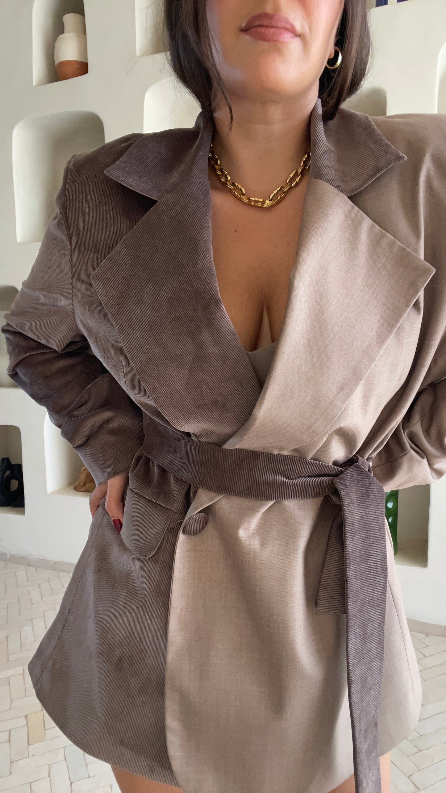 BLAZER OVERSIZE BI MATIÈRE - « EVEN HOTTER COCO »