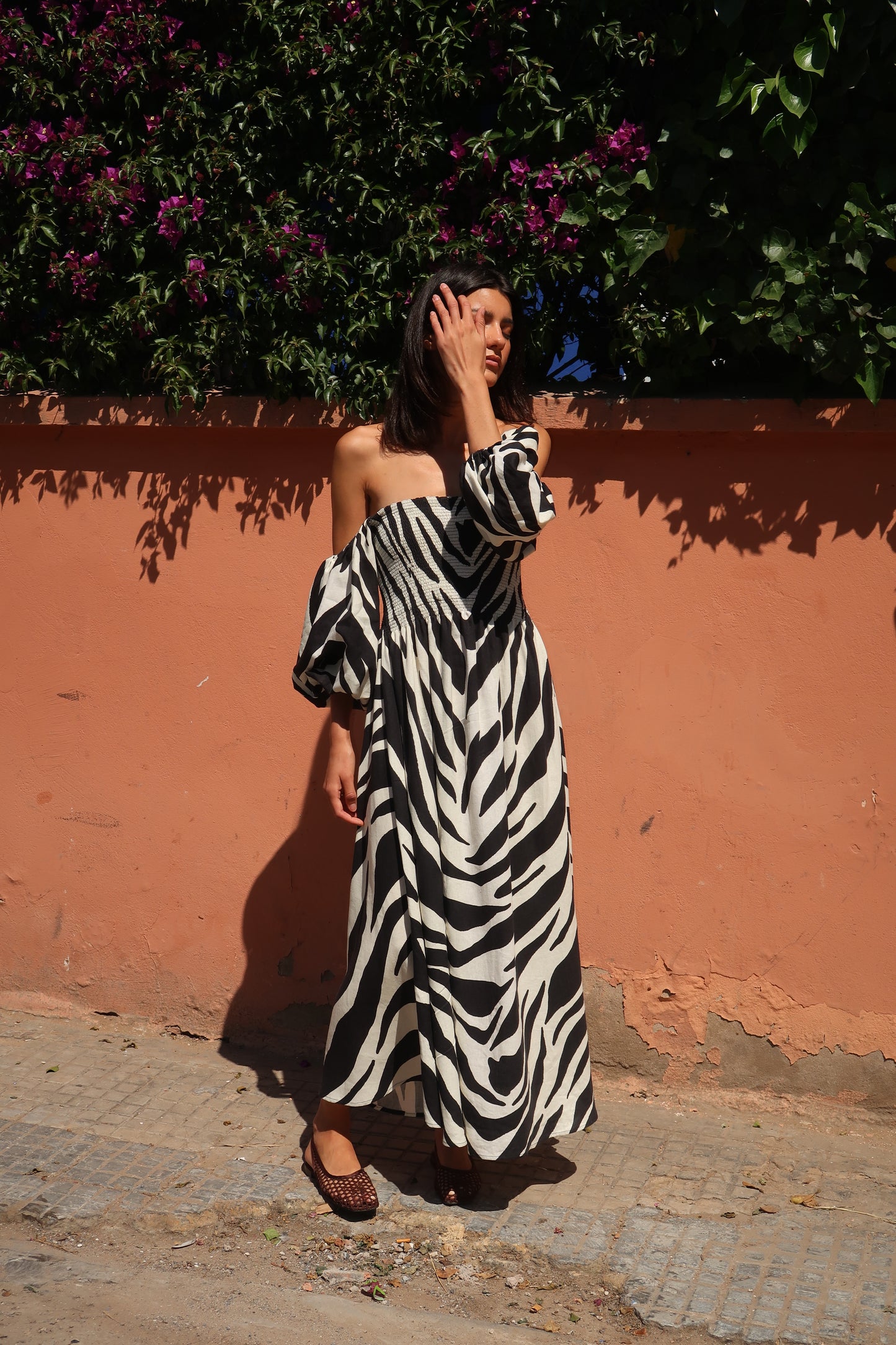 Robe en lin manches détachables- GAIA