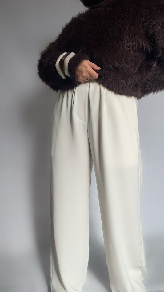 PANTALON À CEINTURE INVISIBLE BLANC - « LAYLOW »