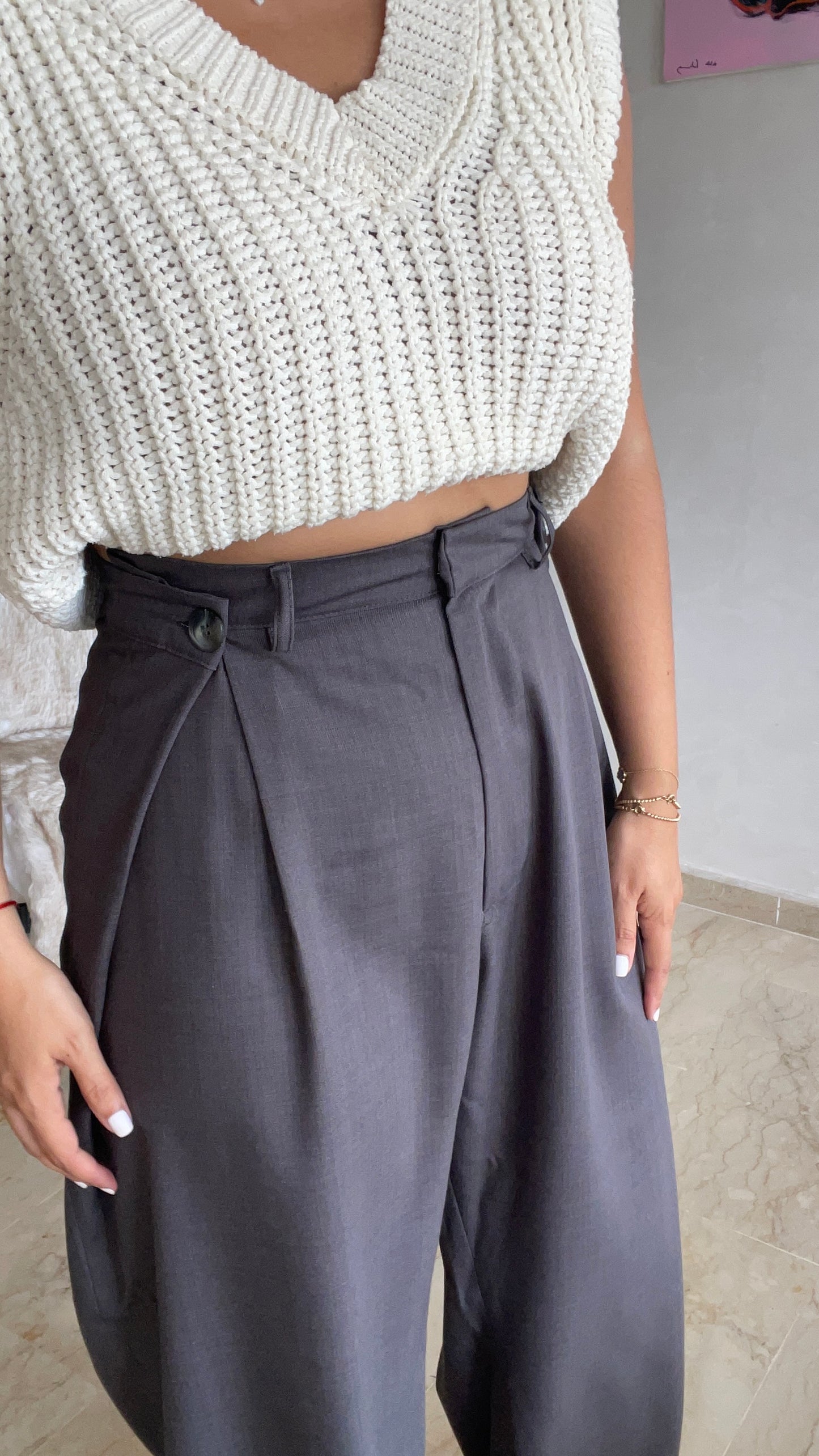 Pantalon ajustable - Gris souris