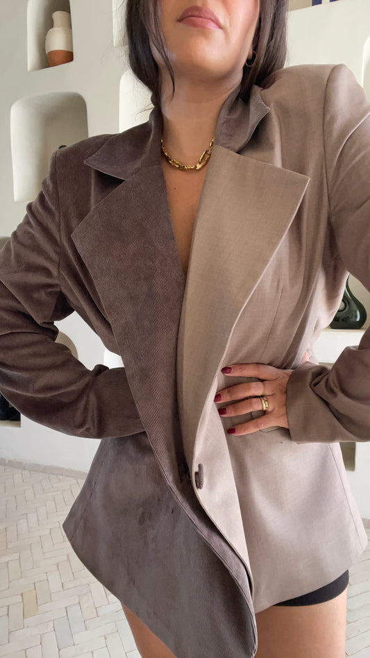 BLAZER OVERSIZE BI MATIÈRE - « EVEN HOTTER COCO »