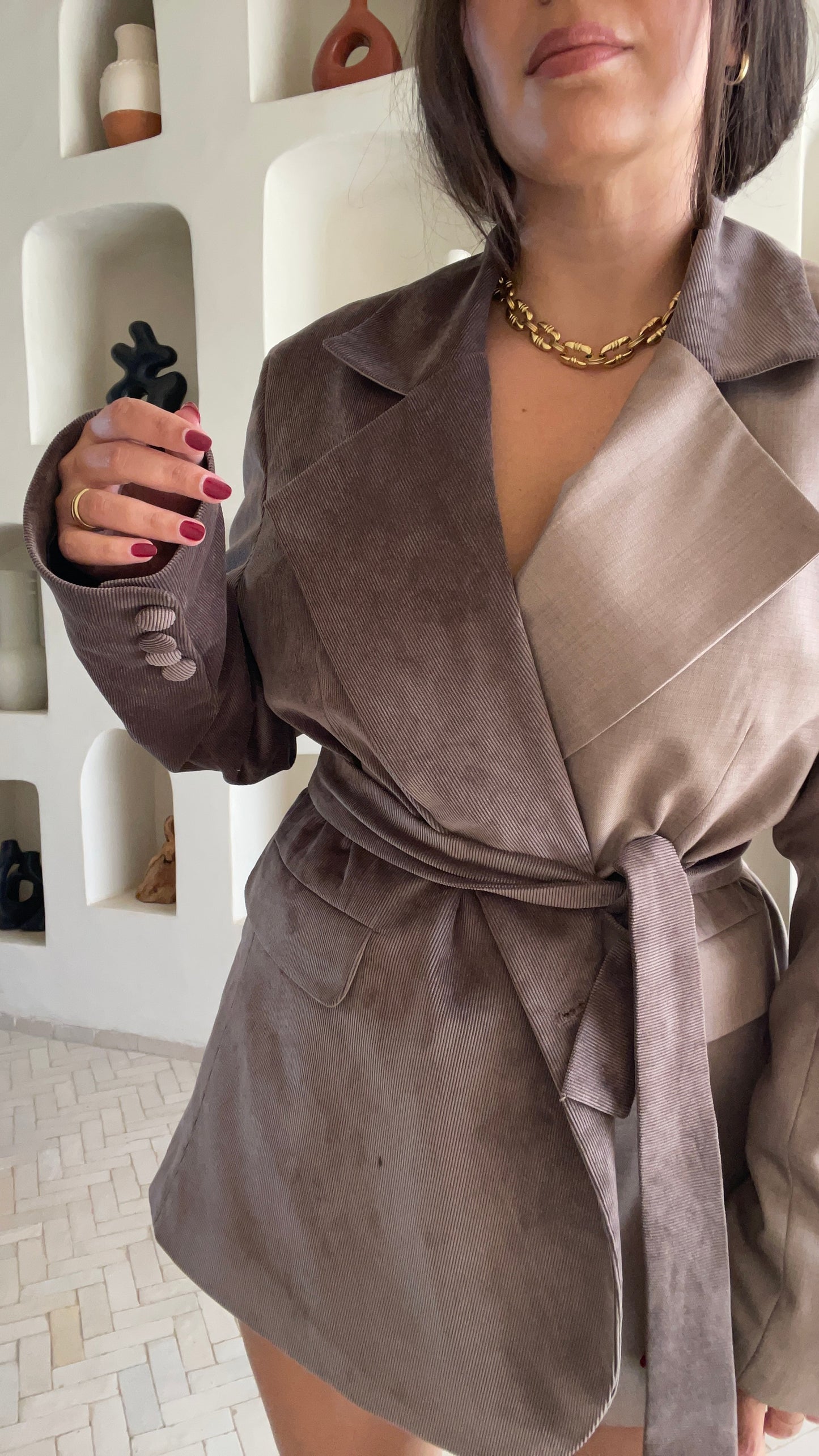 BLAZER OVERSIZE BI MATIÈRE - « EVEN HOTTER COCO »